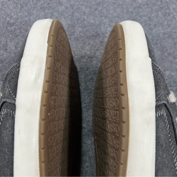 Taos Star Shoes Sneakers Womens Size 8 Dark Gray Washed Denim Casual Lace Up - Picture 6 of 13